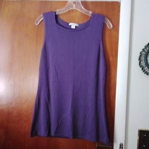 Coldwater Creek Purple Knit Sleeveless Top S 6-8